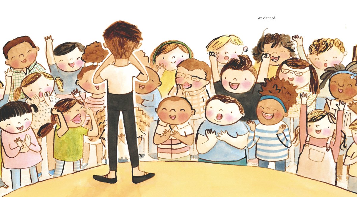 JOHN'S TURN by @macbarnett and #KateBerube is a big warm hug that will make you want to leap and twirl 💫 It champions all children to believe in themselves, be courageous, and celebrate their unique gifts. 

It's so important, and beautifully told. Out now in paperback 🩰