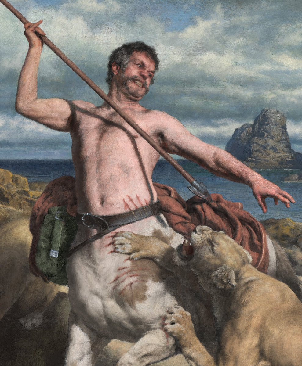 GM!! ‘Hunted’, digital painting. 
My Meme Card, minted Feb 2024.