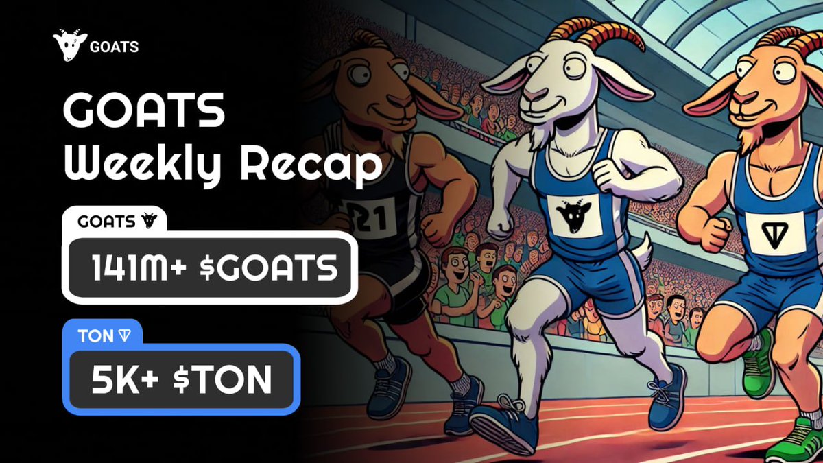 🎉 GOATS Weekly Earning Recap 🐐  

This week, our GOATS fam has been on fire, racking up massive earnings across all games! Let’s take a moment to celebrate our top performers and their incredible totals.  

Total Earnings This Week 
 $GOATS: 141,206,555.23 
 $TON: 5,098.97