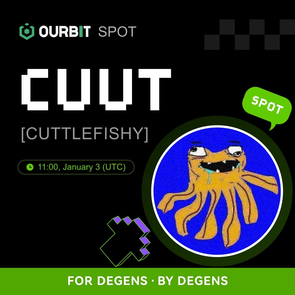 🦑 𝙉𝙚𝙬 𝙎𝙥𝙤𝙩 𝙇𝙞𝙨𝙩𝙞𝙣𝙜

$CUUT (CUTTLEFISHY) is now trading LIVE on <a href="/Ourbit_Official/">Ourbit</a> 🟢

⛓️ ourbit.com/exchange/CUUT_…

✷ Pair: $CUUT/USDT
✷ Deposits: open

→ Details: bit.ly/3DHdIV9

"𝘐 𝘢𝘮 𝘴𝘰𝘩 𝘴𝘰𝘸𝘸𝘺 𝘒𝘺𝘳𝘶 𝘣𝘶𝘵 𝘐 𝘢𝘮 𝘴𝘵𝘢𝘳𝘷𝘪𝘯' 𝘸𝘩𝘪𝘤𝘩