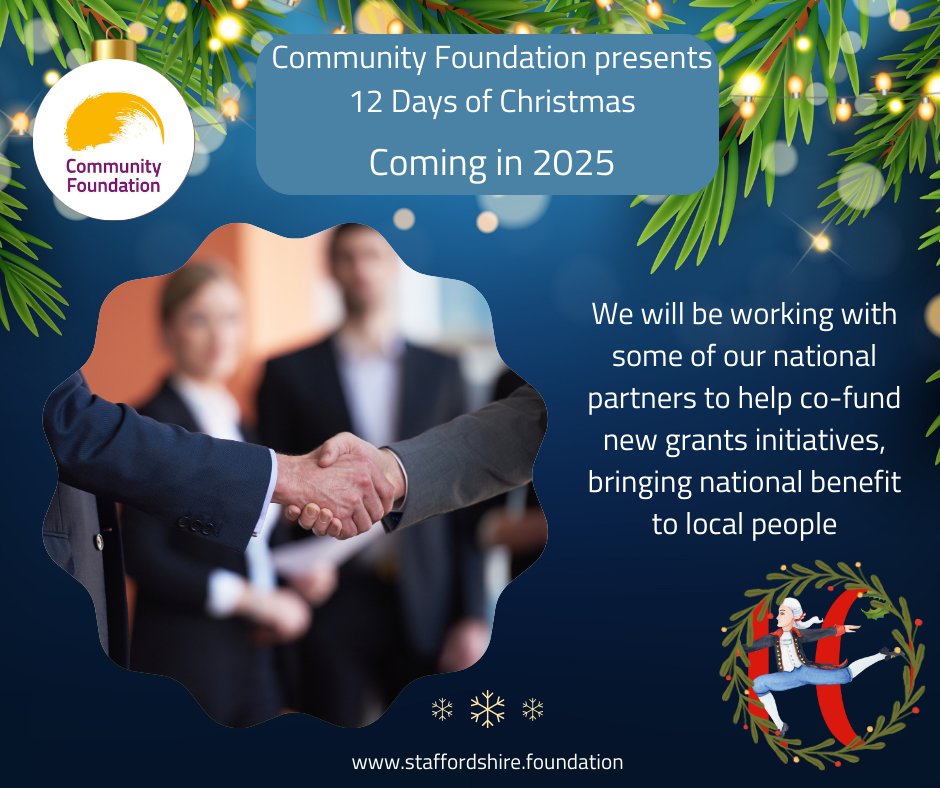 Coming up in the next year

On the tenth day of Christmas.....

We've already secured the support of lots of our national and regional partners for the coming year.  Look out for more announcements as the funds launch.