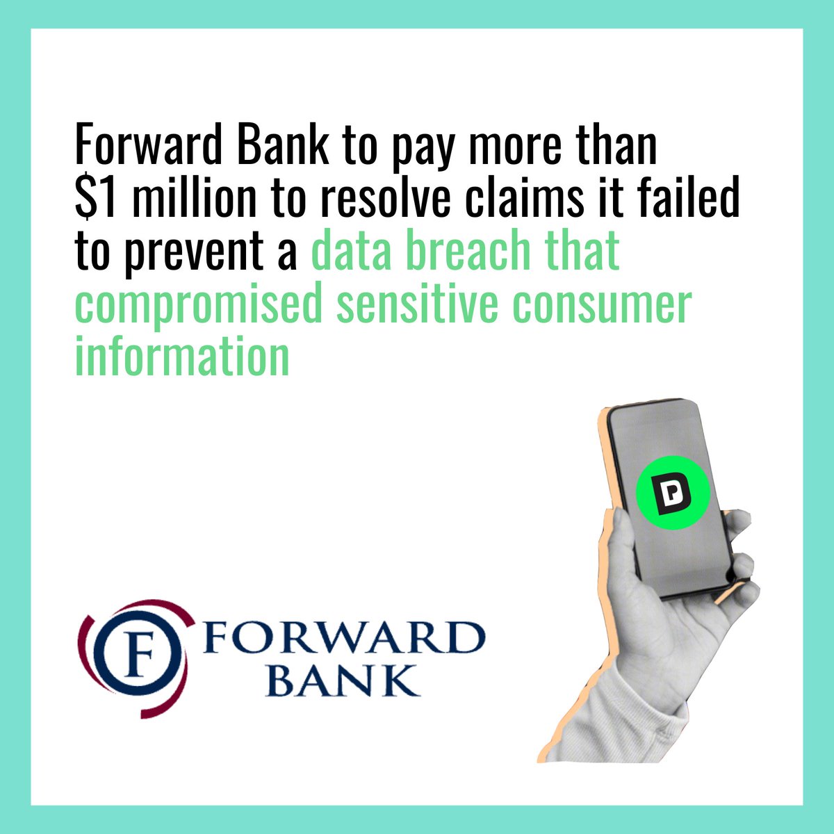 Forward Bank Data Breach Settlement! 

If you were notified about the Sept. 2023 breach, you could claim up to $5,000 for out-of-pocket losses or a pro-rata payment of ~$75.

Claim Deadline: Jan. 8, 2025
File Now: forwardbankdatasettlement.com/form/claim/

#DataBreach #ForwardBank  #Privacy