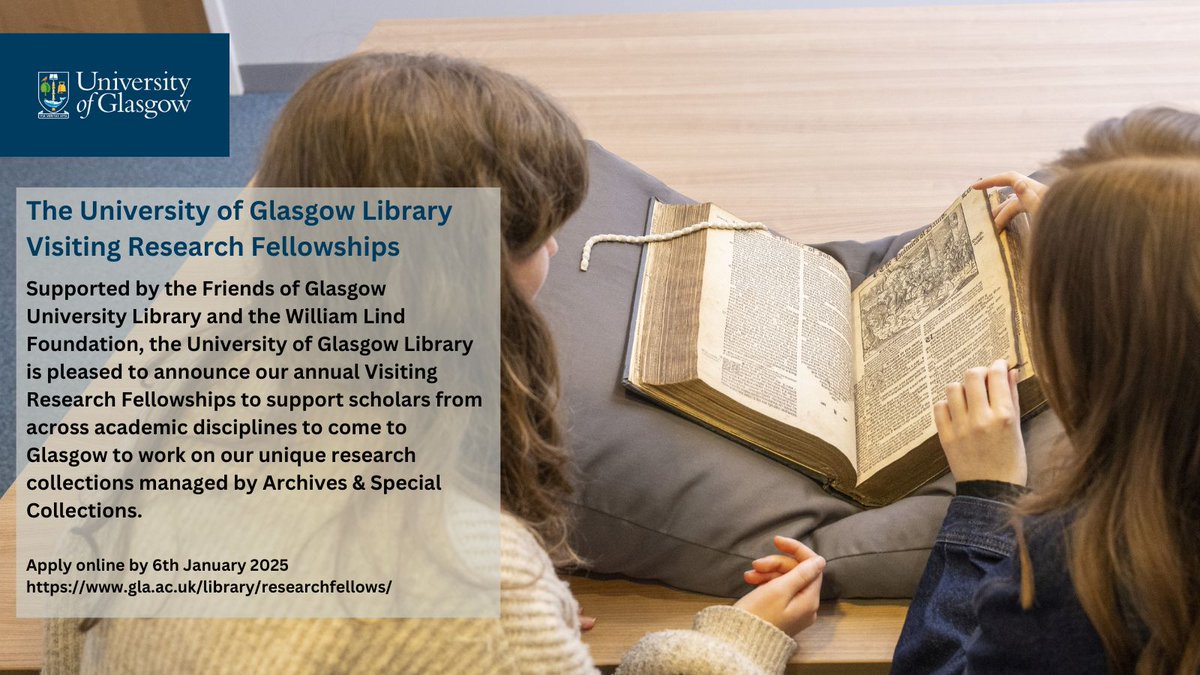 University of Glasgow Library tweet media