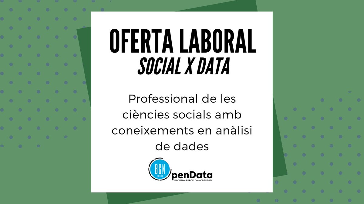 💻 Vols ser la tècnica de l'equip #DataWomen que crea webs de dades per <a href="/la_ciba/">La CIBA</a>? Aplica els teus coneixements i crea solucions digitals feministes amb dades obertes. 💜
🔗 Apunta't aquí: bit.ly/Ofe_IBOD25
#ofertalaboral #ofertafeina