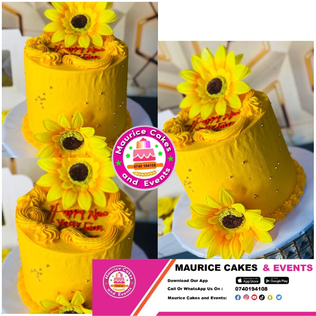 maurice_cakes's tweet image. It's a bright sunflower cake, simply order your best today. No order is an emergency simply call or Whatsapp 0740194108 for orders and training #manchesterunited #rangerover #kingoftheeast #kawempe #nbsafter5 #galaxy #GirlsintheCity #azawi #nkuuka #APeaceConcert25 #buloba
