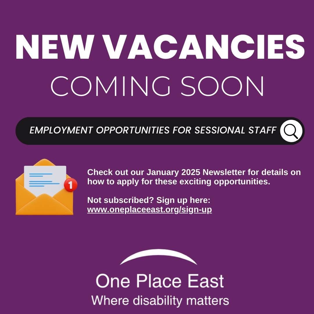 In the coming weeks we will be advertising for two new and exciting sessional employment opportunities. 🆕📰

Check out our January newsletter for details. Not subscribed? You can sign up here: oneplaceeast.org/sign-up

#NewVacancies #jobopportunity #Redbridge #OnePlaceEast