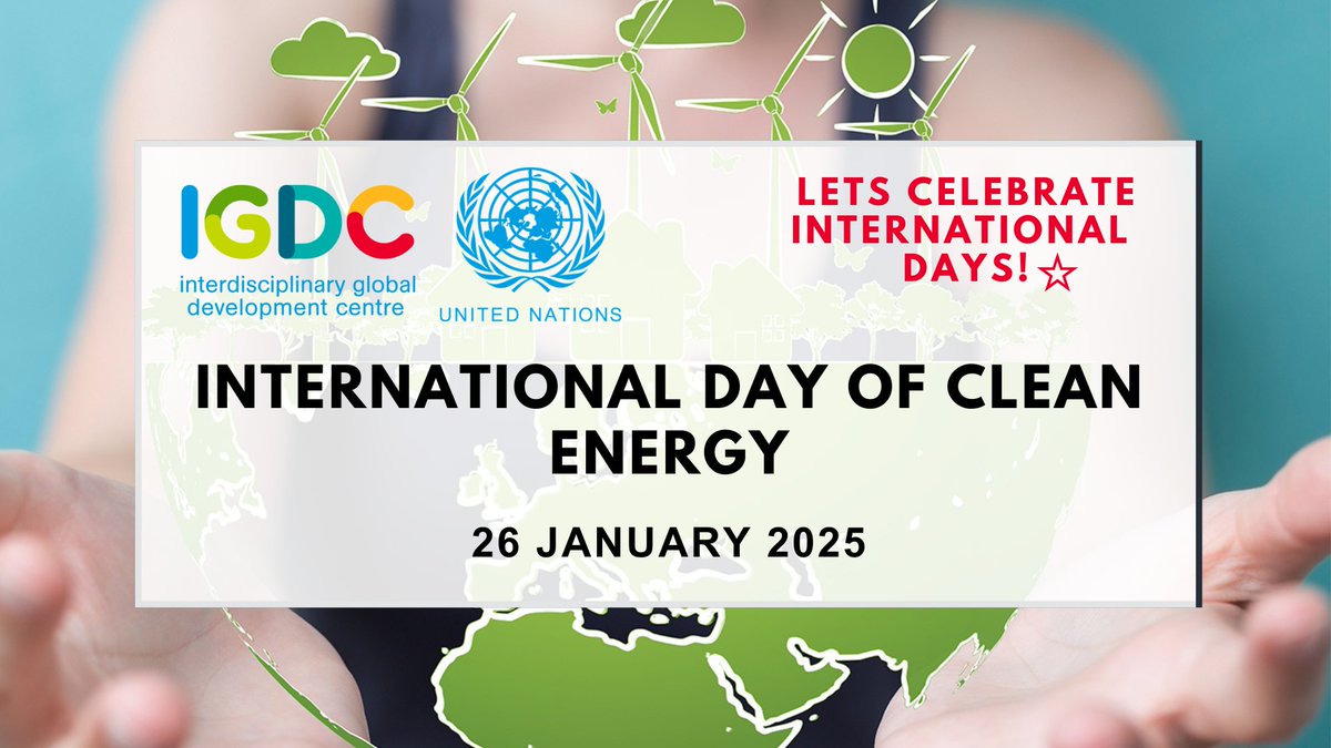 📅Today is the International Day of Clean Energy when the UN aims to raise awareness and mobilise action for a just and inclusive transition to clean energy for the benefit of people and the planet.