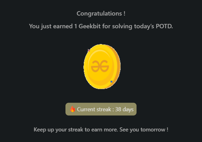 Mayank_kumar111's tweet photo. Day 50: Halfway to Greatness! Reflecting on the incredible journey 50 days

Big shoutout to @geeksforgeeks 

#CodingChallenge #160DaysOfCode #gfg160 #geekstreak2024 #Day50 #HalfwayThere #KeepCoding #StayMotivated #LearningJourney #CommitToGrowth #CodeEveryday #StayStrong #CodeOn https://t.co/uZ2AoazrNT