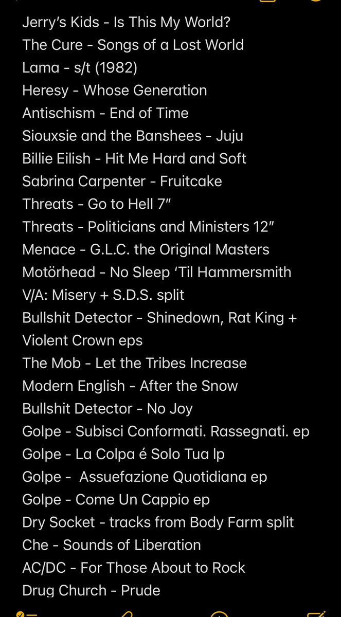 Playlist // Week 1 // 2025
Pick of the week:  - Siouxsie and the Banshees - Juju <a href="/axetogrindcast/">AXE TO GRIND PODCAST</a>