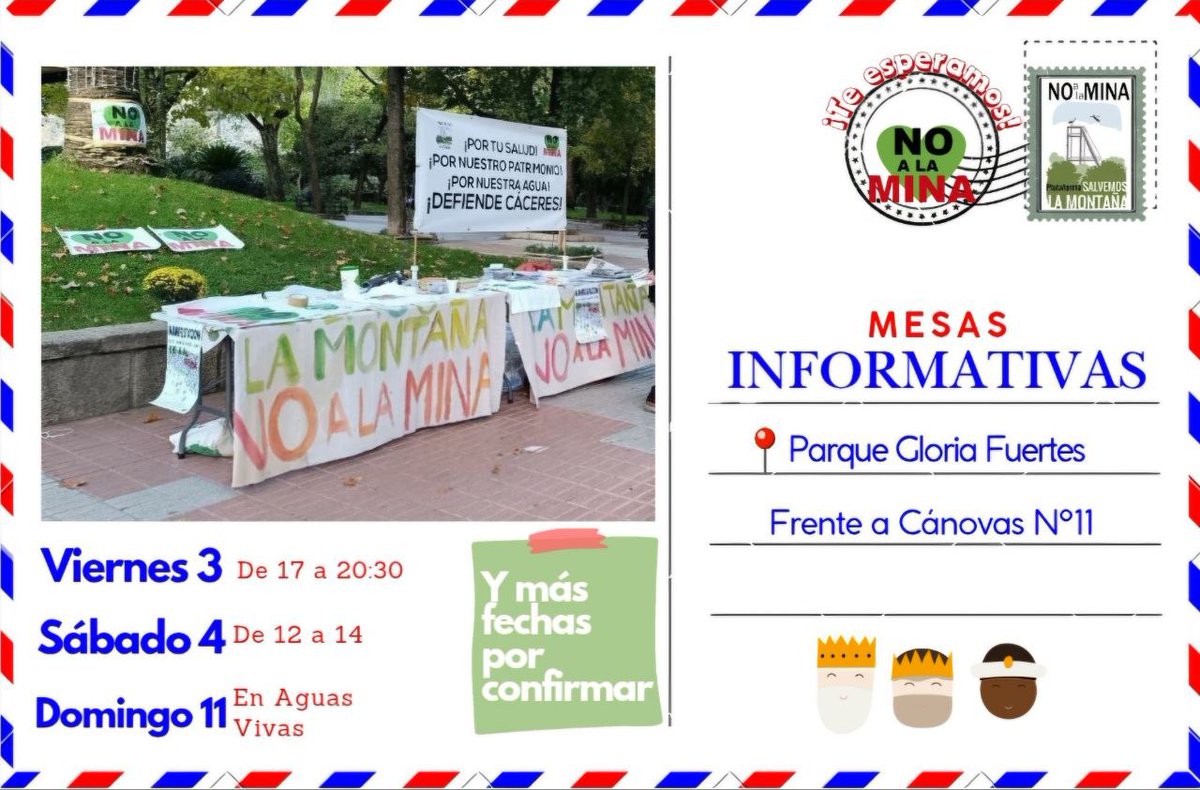 salvemosMontana's tweet image. MÁS MESAS, MÁS INFORMACIÓN

🗣 Seguramente el tema de la mina ha salido en muchos encuentros con amigos y familiares en estas fecha, y no todo el mundo está informado.

😉 No podemos estar en todas las casas para dar luz sobre este proyecto, pero sí podemos ofrecer nuestro...