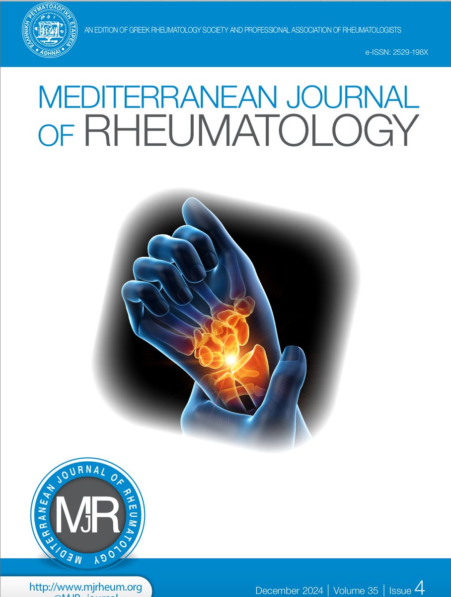 The new issue of the Journal is online! Read, enjoy, comment.  MJR: a leading fully gold open, zero publication fees, Pubmed deposited International Journal in Rheumatology  mjrheum.org