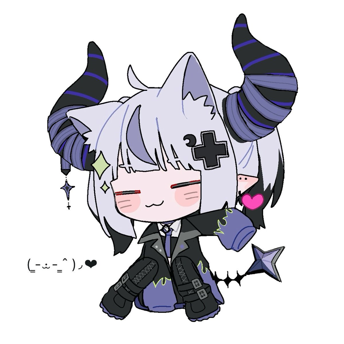 #laplus_artdesu 
ラプ様がよく使う顔文字かわいい( ̳- ·̫ - ̳ˆ )◞❤︎