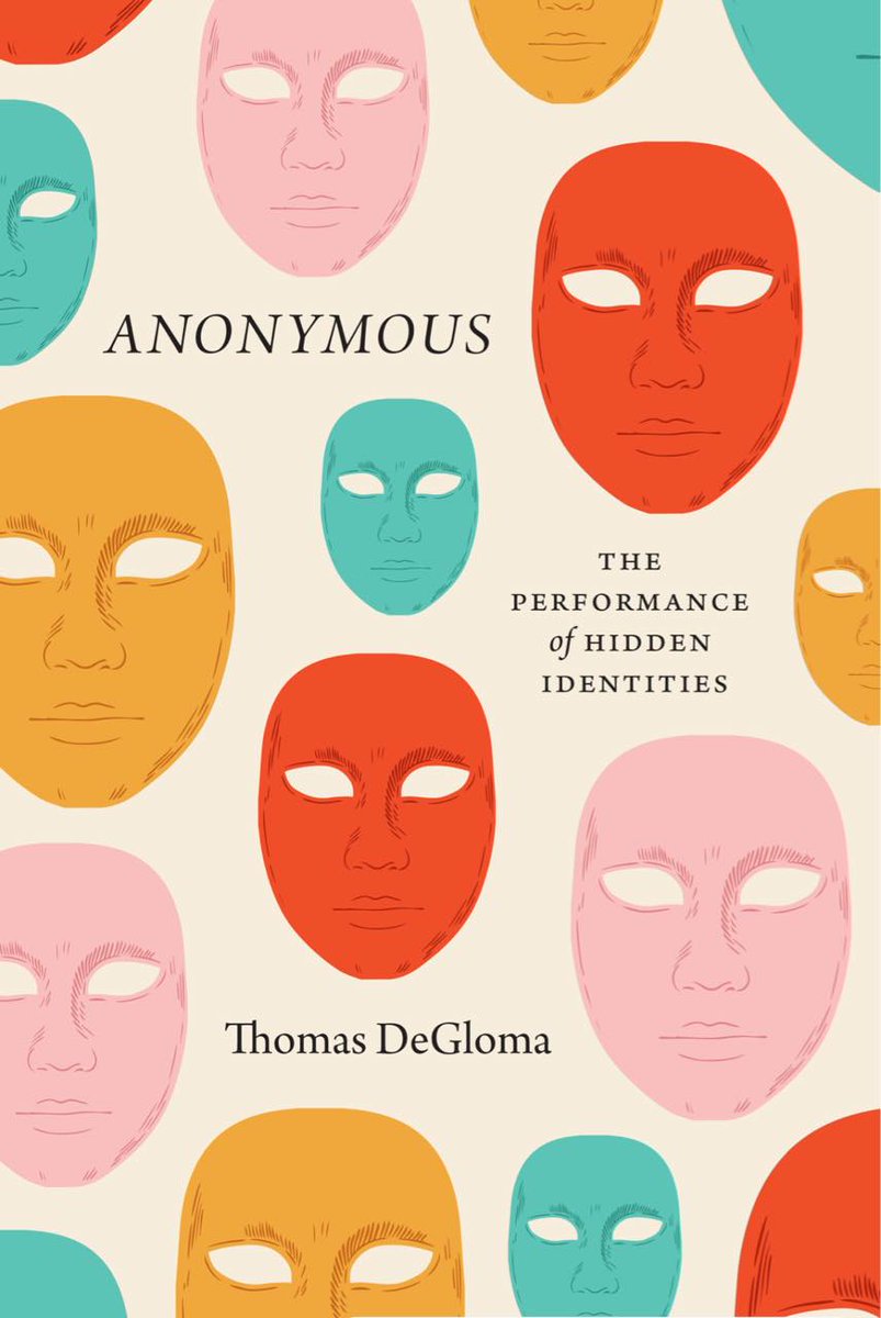I reviewed <a href="/tdegloma/">Thomas DeGloma</a>’s wonderful book Anonymous: The Performance of Hidden Identities for Contemporary Sociology! I know we're not supposed to judge books by their covers… but this beautiful cover really does speak to the brilliance inside. journals.sagepub.com/doi/full/10.11…
<a href="/UChicagoPress/">UChicagoPress</a>