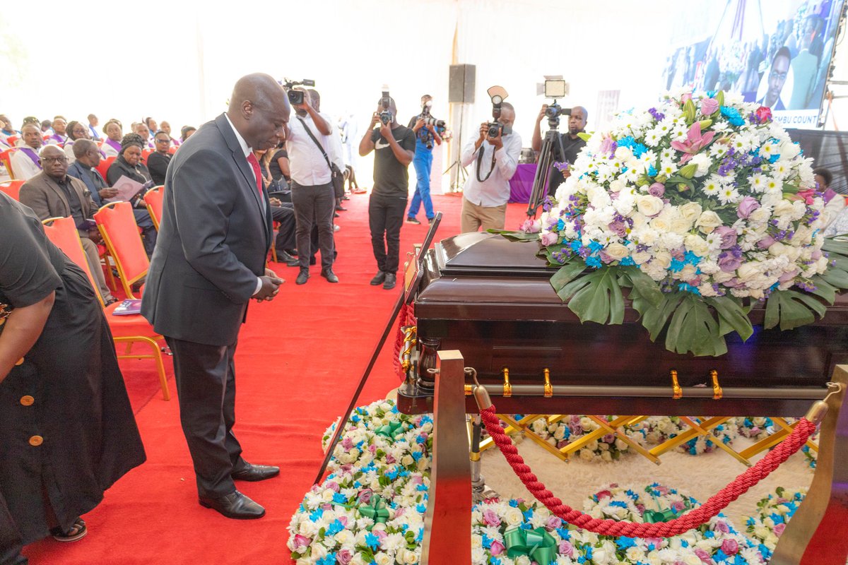 rigathi's tweet photo. My Spouse @Pastor_Dorcas  and I join friends, mourners and people of Kenya to bid farewell to Eric Mutugi  Kivuti, son to Senator @LennyKivuti in Kanyuambora, Mbeere North Sub-county, Embu County. 

My thoughts and prayers with the family and the people of Embu.

Fare Thee well Eric.