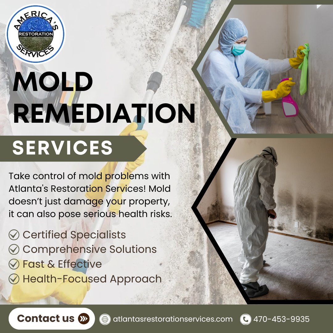 AtlantasRestor1's tweet photo. Say goodbye to mold and hello to a healthier home with Atlanta's Restoration Services.
470-453-9935 
https://t.co/MsmrbyYPZT
.
#AtlantasRestorationServices #MoldRemediation #HealthyHome #MoldFreeLiving #ExpertRestoration https://t.co/Qm2QF0USuV