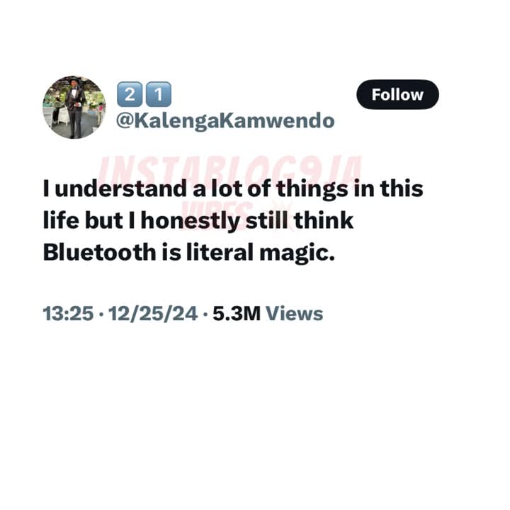 Sir_Wealthh's tweet image. Bluetooth wonder: ‘I understand many things in life, but Bluetooth still feels like magic!’ 🤯📡✨

#Instablog9jaVibes #BluetoothMagic #TrendingThoughts