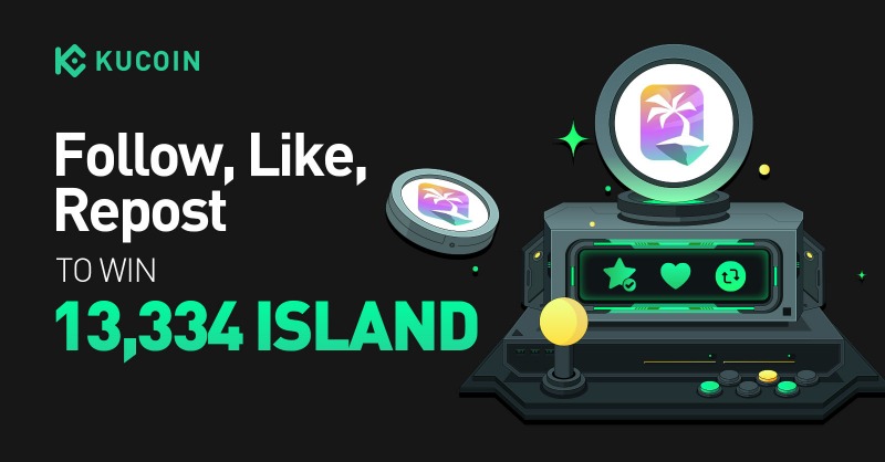 kucoincom's tweet photo. 🎉 Grab Your Share: Celebrate the $ISLAND  listing on #KuCoin! 

1️⃣ Follow @kucoincom &amp; @niftyisland
2️⃣ Repost, Like with quote "Trade $ISLAND on #KuCoin!" + tag 3 friends
3️⃣ Fill out Google form

🎁13,334 ISLAND for 100 winners

⏰ 48 hours