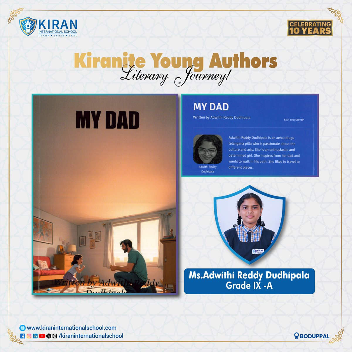KIRAN_INTSCHOOL's tweet image. Celebrating the talented young authors of #kiraninternationalschool, whose inspiring works were published in the National Young Authors Fair by BriBooks. Congratulations on your creativity and dedication!

#Kiranites #CBSE #nationalyoungauthorsfair2024 #storytelling