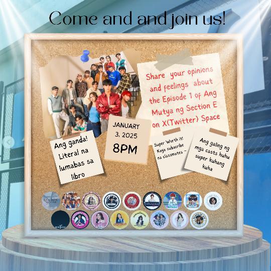 rafairies_ofc's tweet image. Join us for a Twitter Space discussion today, January 3rd at 8 PM to share your thoughts and feelings about Episode 1 of &quot;Ang Mutya ng Section E&quot;! See you there! #AngMutyaNgSectionE #TwitterSpace