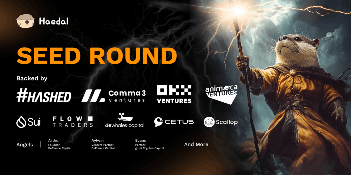 🚨 BREAKING NEWS 🚨

Dear all Haedal fans, we are utterly thrilled to announce that <a href="/HaedalProtocol/">Haedal🦦</a> has succefully completed its Seed Round funding! 🥳

medium.com/@haedal/haedal…

👇 🧵
