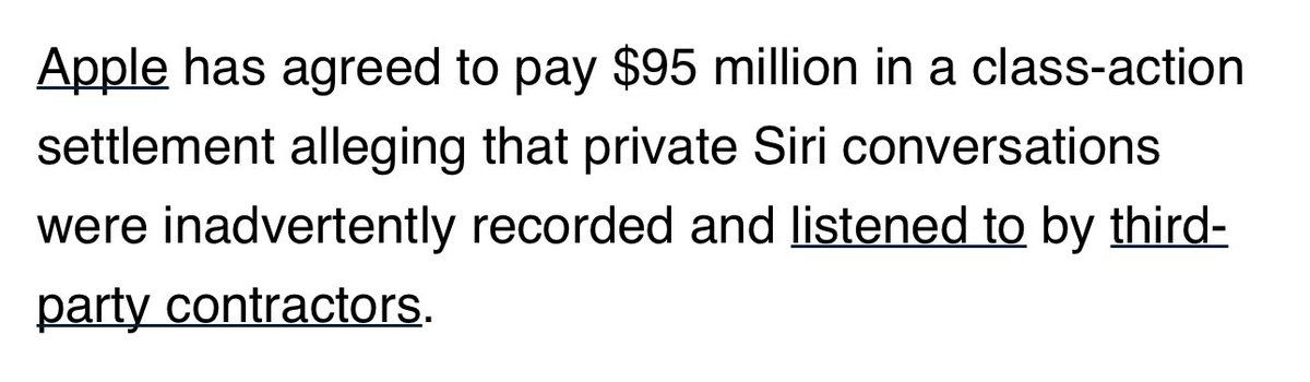 I maintain that it’s really the capitalism part of so-called “surveillance capitalism” that animates hostility towards ads. How could Apple invest such significant resources into IDFA deprecation yet allow people’s Siri conversations to be recorded and listened to?