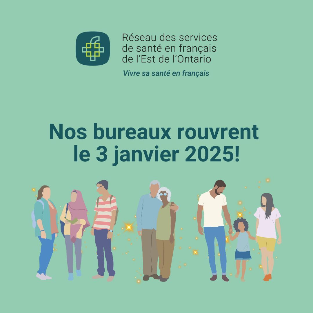 📣 Nos bureaux rouvrent leurs portes le 3 janvier. Continuons ensemble à faire rayonner notre belle communauté francophone. 

#Santefr #RSSFE