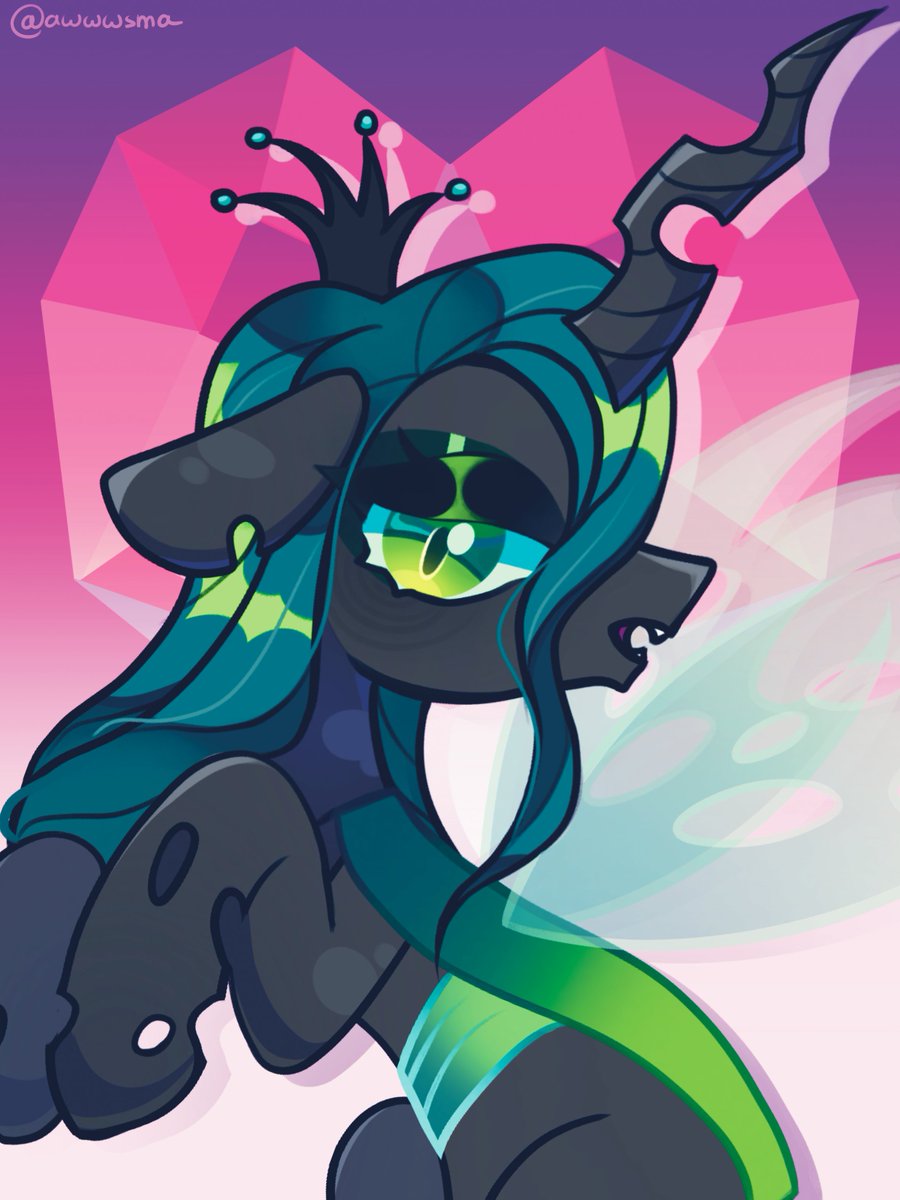 awwwsma's tweet photo. 🤭💚❤️

#Mylittlepony #mlpart #mlpfanart #chrysalis #cadance https://t.co/fRv0U0IAeD