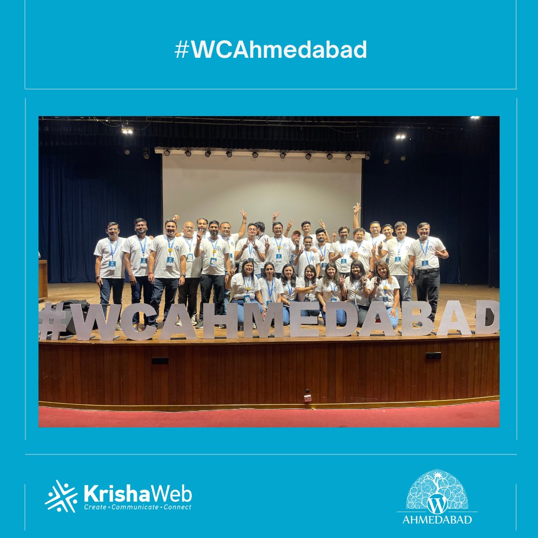 KrishaWeb's tweet photo. Thank you to the entire organising team for your dedication and efforts in serving all WordPress enthusiasts. We truly appreciate your hard work and commitment! 

#WordCampAhmedabad #WordPress #Gratitude #WCAhmedabad https://t.co/MlNnimKhxF