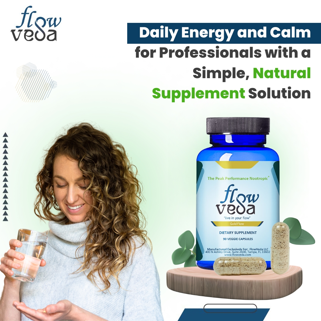 FlowVeda's tweet image. 🚀✨ Fuel your focus, conquer your goals, and stay calm under pressure – all in one go! 🌿💼 Transform your daily grind into a smooth ride with our all-natural supplement for energy and serenity. ✨ Say goodbye to burnout and hello to balance! 💪 #WorkSmart #StayCalm #DailyEnergy