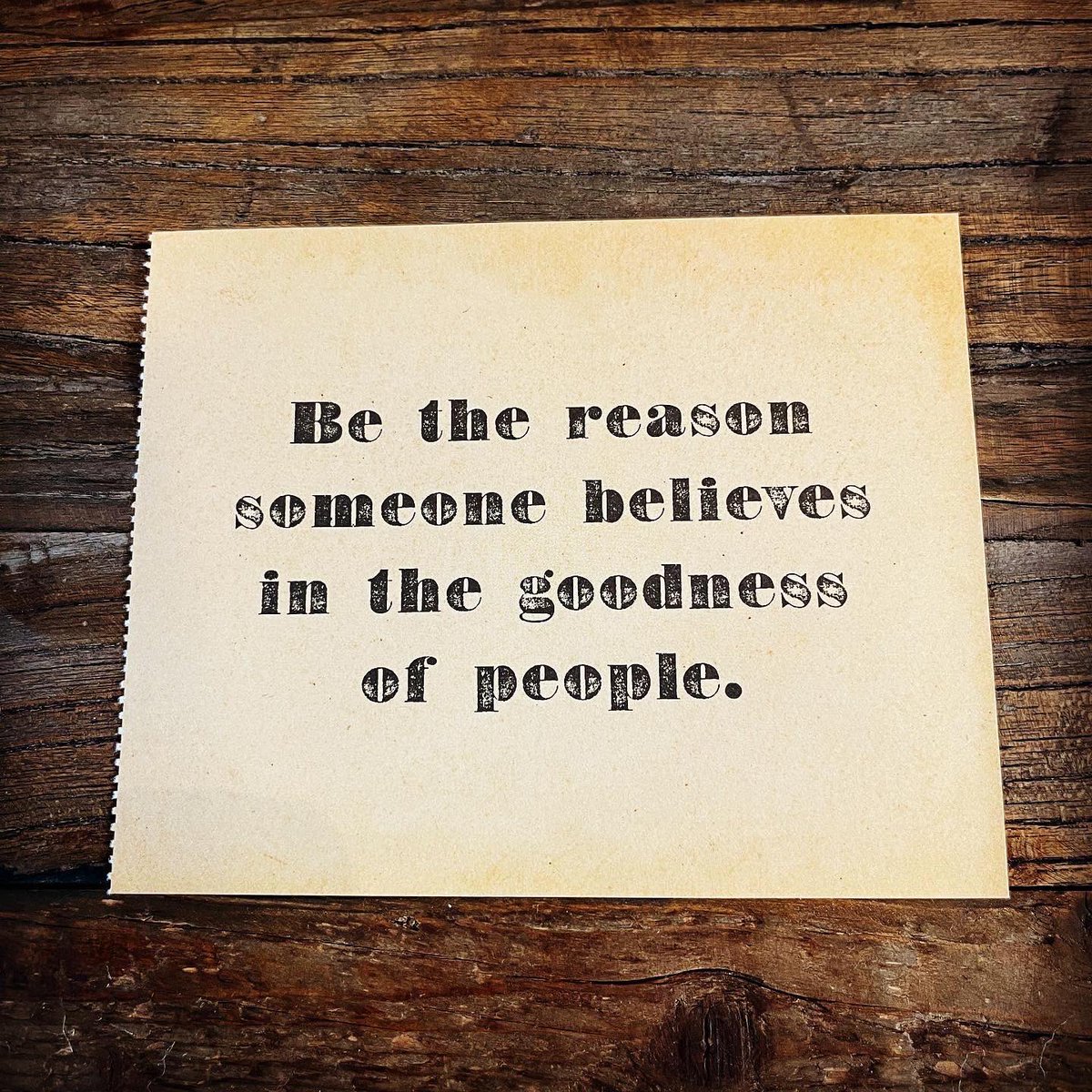 Be the reason today!