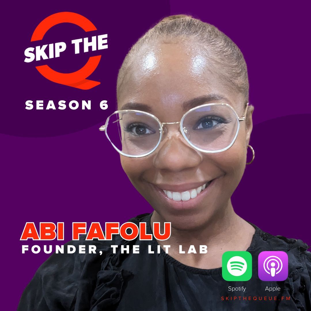 🎙️ Next on the @Skip_the_Queue Podcast 🙌 

@PaulMarden chats with Abi Fafulo, founder of Lit Lab London. Join them as they discuss how Abi is redefining fun—with her mission to get adults to drink in science labs. 🧪🍸 

Stay tuned 🎧 
skipthequeue.fm