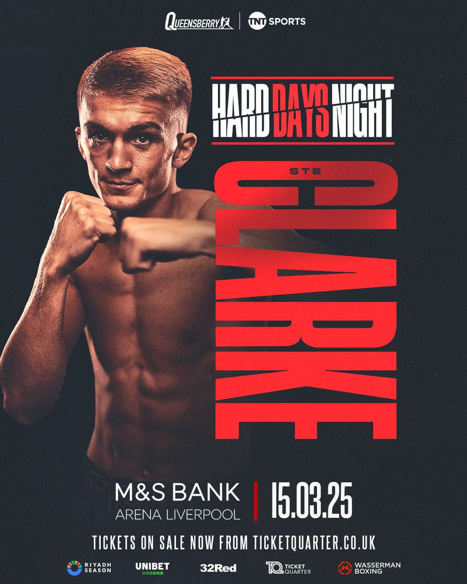 steclarke01's tweet image. March 15th first fight of the yearπ₯
Happy to be out on a big card in Liverpool alongside team mate Charlie Edwards and headlined by Nick Ball!
If you want tickets give me a message, all your support is appreciated π