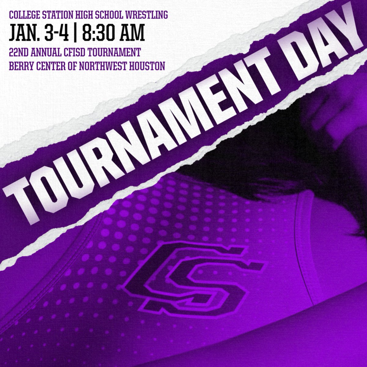 CSHS Cougar Wrestling (@wrestling_cshs) on Twitter photo Huge tournament today for CSHS Wrestling. The largest one in the state, the CFISD tournament, starts at 8:30 am at the Berry Center in Cypress. Should be a good one today!
<a href="/CSHSCougarClub/">CSHS Cougar Club</a> <a href="/CSISDAthletics/">College Station ISD Athletics</a> <a href="/J_Grimes00/">Justin R Grimes</a> <a href="/PryorStoney/">Stoney Pryor</a> Huge tournament today for CSHS Wrestling. The largest one in the state, the CFISD tournament, starts at 8:30 am at the Berry Center in Cypress. Should be a good one today!
<a href="/CSHSCougarClub/">CSHS Cougar Club</a> <a href="/CSISDAthletics/">College Station ISD Athletics</a> <a href="/J_Grimes00/">Justin R Grimes</a> <a href="/PryorStoney/">Stoney Pryor</a>
