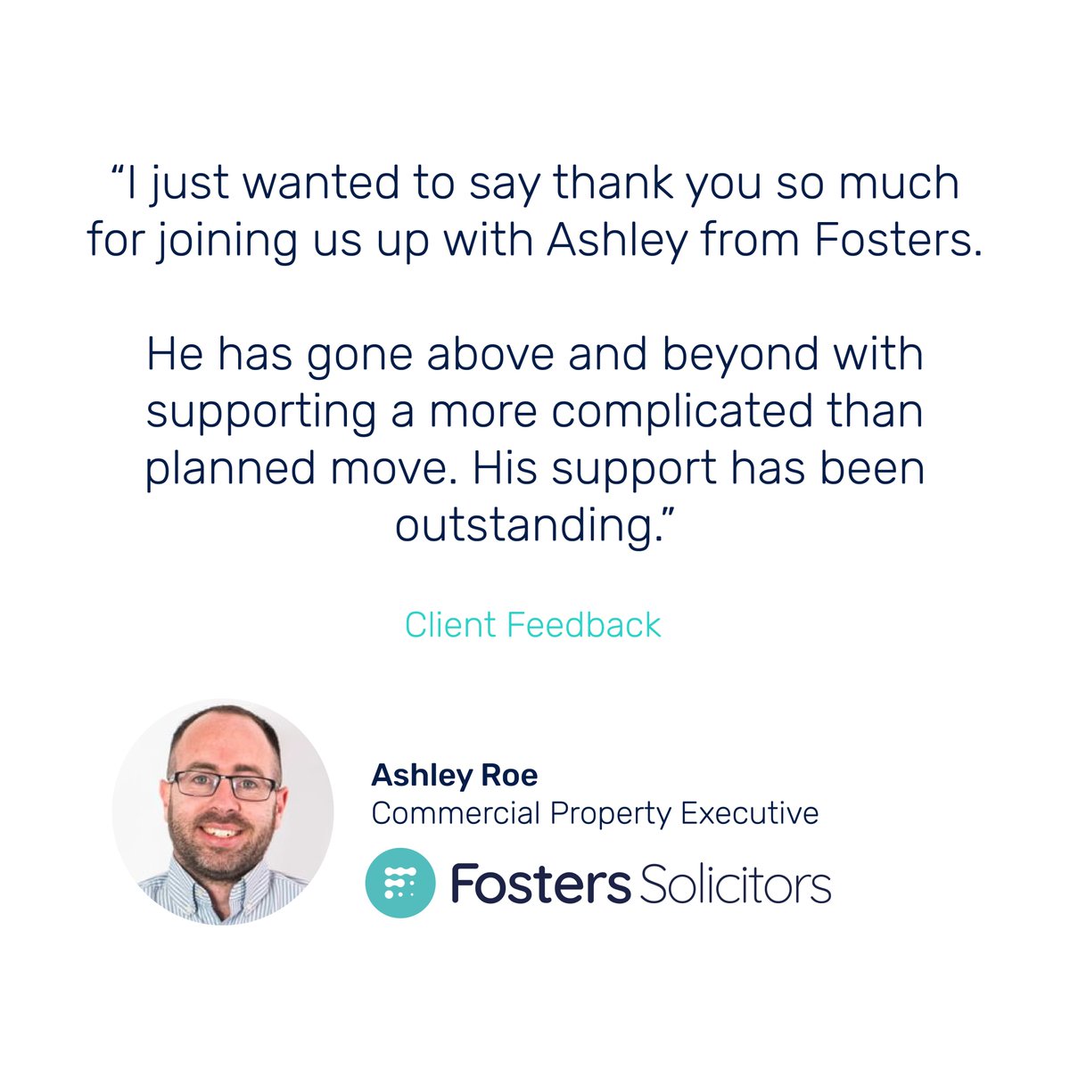 FostersSol's tweet photo. We kick off #FeedbackFriday for 2025 with these lovely words about our colleague, Ashley Roe.🌟

Ashley has been helping organisations like this one through the @NorfolkCF .

If like them, you require commercial property legal support, do get in touch.

➡ https://t.co/WGd8nhXoW6 https://t.co/zaGIVBNWFw