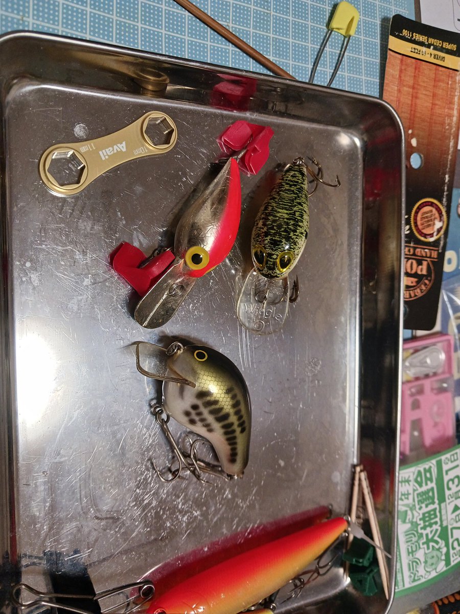 007represent's tweet image. 最近の釣果。
#オールドバグリー
#オールドウィグルワート
#ウィグルオー
#アベイル
#カケヅカデザインワークス