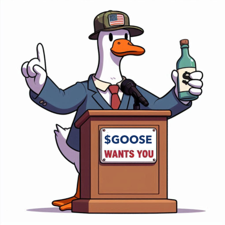 GooseGameonSol's tweet photo. 🇺🇸 $GOOSE 2025: Make Memecoins Great Again! 🦢

We’re building the ultimate Meme Army, and $GOOSE needs YOU!🔁Retweet this to be entered into our exclusive raffle draw for future partnerships, collabs, and HONKing rewards.💸 Join the movement and contribute to  $GOOSE 
#Solana https://t.co/GxOE9J4M8G