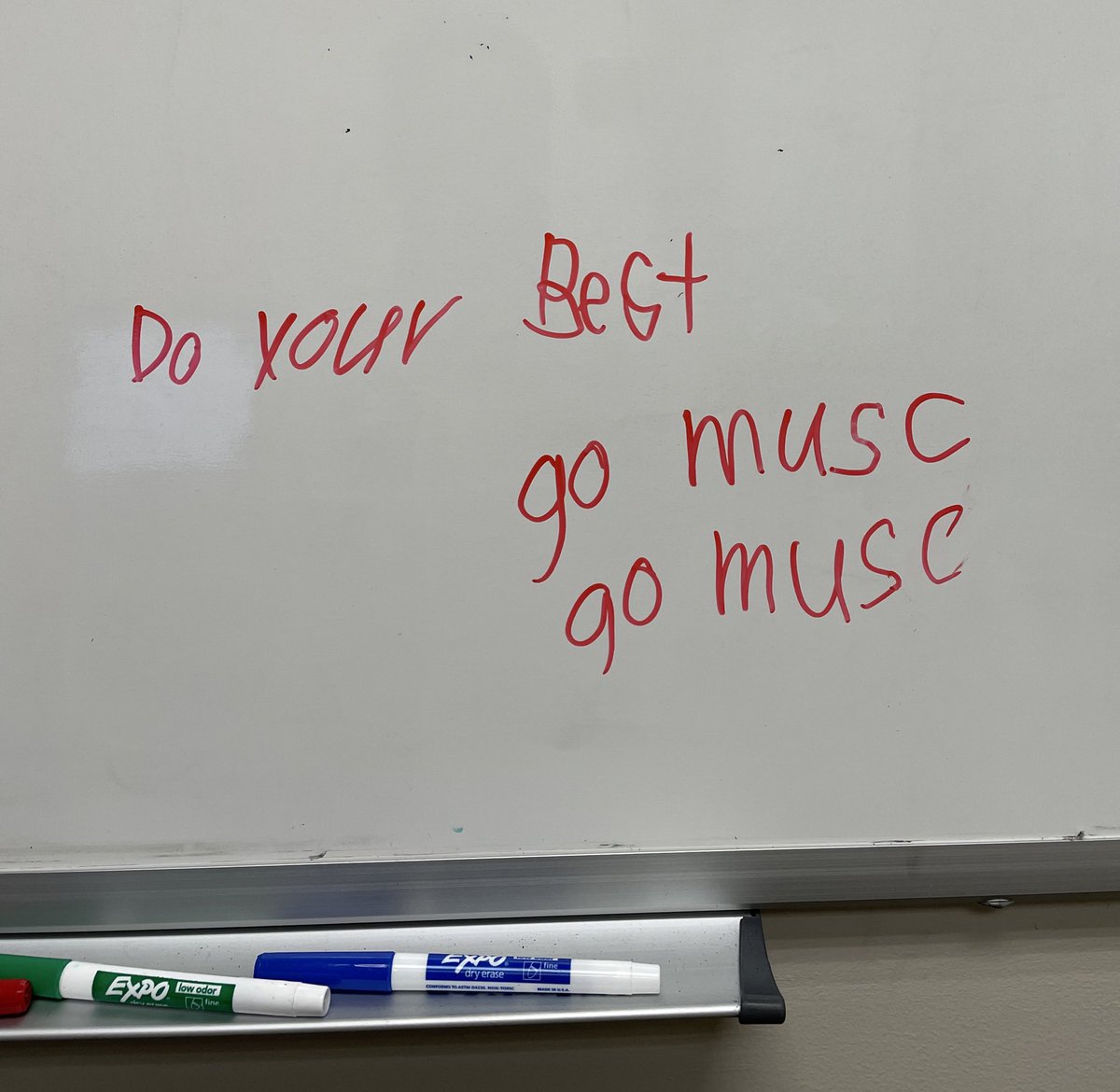 My daughter wrote this in my office. Happy new year everyone! <a href="/ResearchMUSC/">MUSC Research</a> <a href="/muschollings/">MUSC Hollings Cancer Center</a>