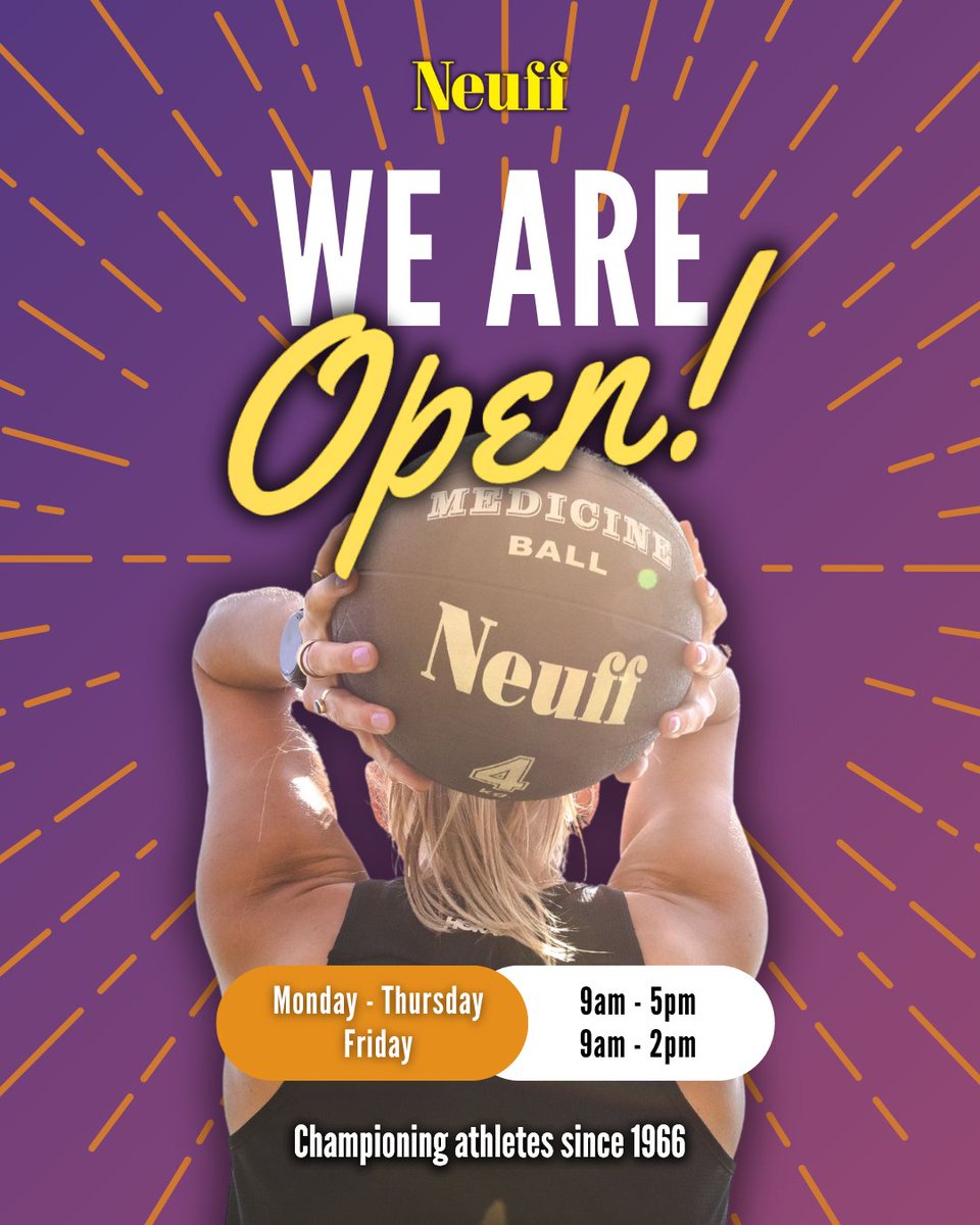 Neuff Athletic (@neuffathletic) on Twitter photo Spread the word! ๐ฃ
It's time for us to roll up our sleeves once more and deliver some incredible athletics products to you all!
Happy New Year to all of our wonderful customers and followers! ๐
๐ neuff.co.uk ๐ค
#Neuff #NeuffAthletic #AthleticsEquipment Spread the word! ๐ฃ
It's time for us to roll up our sleeves once more and deliver some incredible athletics products to you all!
Happy New Year to all of our wonderful customers and followers! ๐
๐ neuff.co.uk ๐ค
#Neuff #NeuffAthletic #AthleticsEquipment
