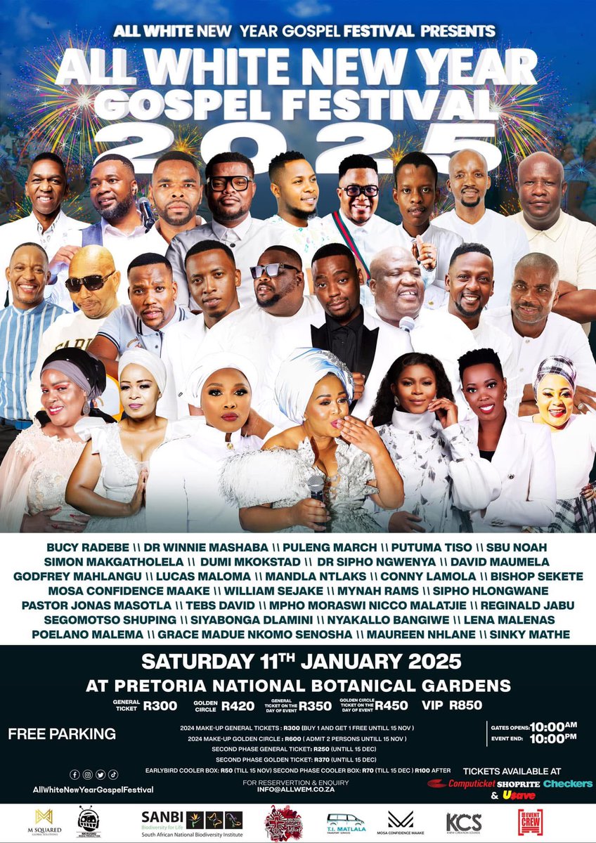 Date moved to 1️⃣1️⃣ January 2024… #allwhitenewyeargospelfestival #tebsdavid #gospel