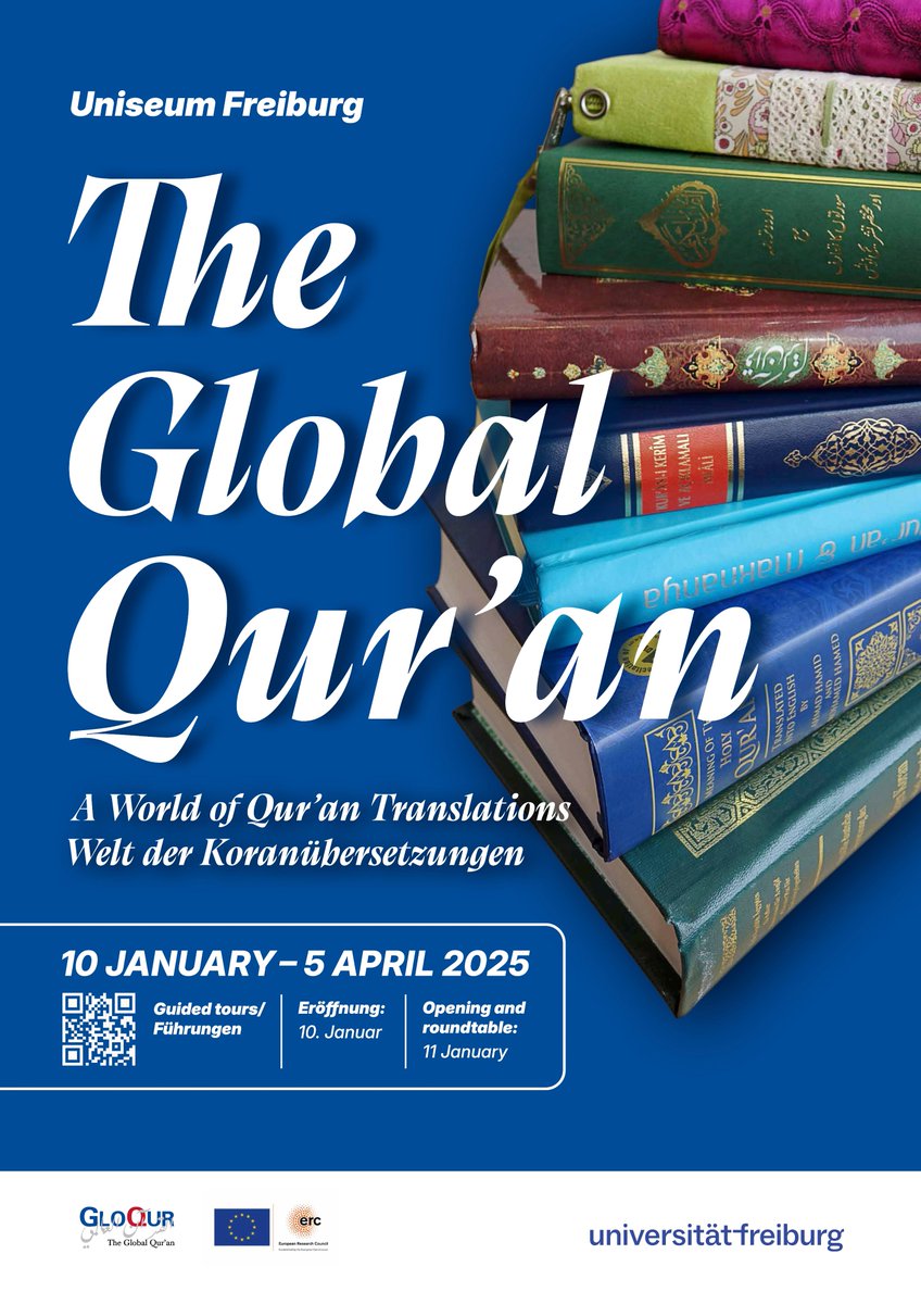 Universität Freiburg (@unifreiburg) on Twitter photo In den vergangenen 120Jahren wurde der #Koran in Dutzende von Sprachen übersetzt - dies zeigt die Ausstellung „The Global Qur’an. Welt der Koranübersetzungen" Zu sehen vom 10.01.-05.04. im Uniseum der #UniFreiburg als Teil des Forschungsprojekts <a href="/GloQur/">The Global Qur’an</a>
uni-freiburg.de/welt-der-koran… In den vergangenen 120Jahren wurde der #Koran in Dutzende von Sprachen übersetzt - dies zeigt die Ausstellung „The Global Qur’an. Welt der Koranübersetzungen" Zu sehen vom 10.01.-05.04. im Uniseum der #UniFreiburg als Teil des Forschungsprojekts <a href="/GloQur/">The Global Qur’an</a>
uni-freiburg.de/welt-der-koran…