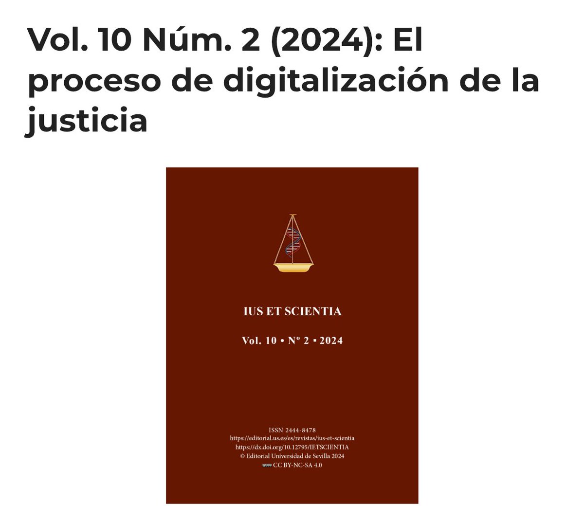 E_Procesal's tweet photo. TECNOLOGÍA Y PROCESO JUDICIAL

Desde 🇪🇸, con un montón de artículos interesantes sobre tecnología, inteligencia artificial y proceso judicial.

Se lee (o descarga) desde acá 
👇🏼
https://t.co/WUtp4EfyDg https://t.co/KrXiXPo9Yx