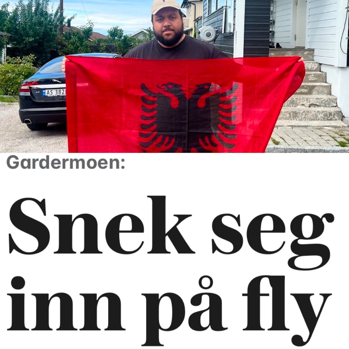 UtlendingT's tweet image. Jeg trodde alle gutta var enige om at «Albania 2025» var en greie men etter 7 timer i samtale med Oslo lufthavn og PST så er jeg ikke så sikker lenger