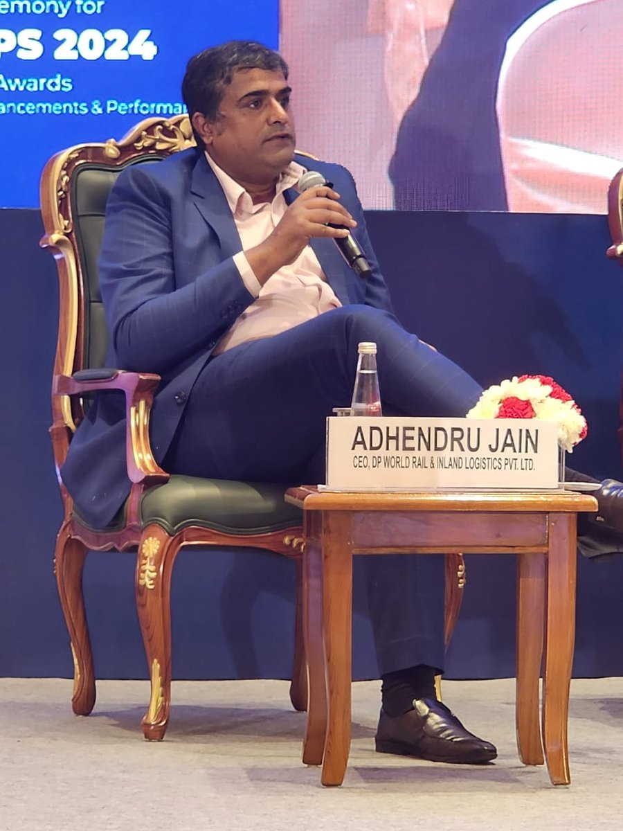 Movement through rail is the need of the future. It brings sustainability and efficiency. - Adhendru Jain 

<a href="/DPIITGoI/">DPIIT India</a> <a href="/Logistics_MoCI/">@Logistics_MoCIGOV</a> <a href="/DPWorldIndia/">DP World India</a>

#LEAPS2024 #SustainableLogistics #FutureOfTransport