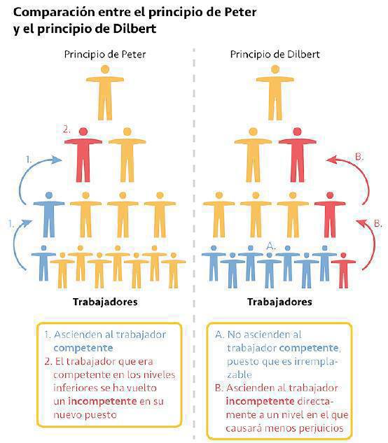 virginiog's tweet image. El psicólogo Laurence Peter y su Principio de Peter si un empleado es eficiente en un  nivel lo ascenderán a uno superior hasta su ineficiencia  

El principio de Dilbert dice que a los empleados irremplazables no se les promociona  El impacto es el mismo no se promociona al…