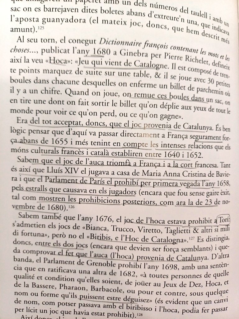 Com molta gent de petit jugava molt al joc de l'oca. Però ningú m'havia explicat com fa aquí l'Albert Garcia Espuche que fos un joc inventat a Catalunya, exportat arreu d'Europa, jugat per Lluís XIV i fins i tot prohibit en indrets com Ginebra, París, Grenoble o Torí.