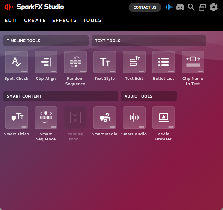 SparkFXStudio's tweet photo. SparkFX Studio: The Ultimate Editing Toolkit! ✨🎥

Editing in DaVinci Resolve just got smarter. 🚀 Automate and create faster with features like Smart Content, Spellcheck, auto align, text tools and more. #SparkFXStudio #VideoEditing #DaVinciResolve #ContentCreation https://t.co/w7YLppcs8d