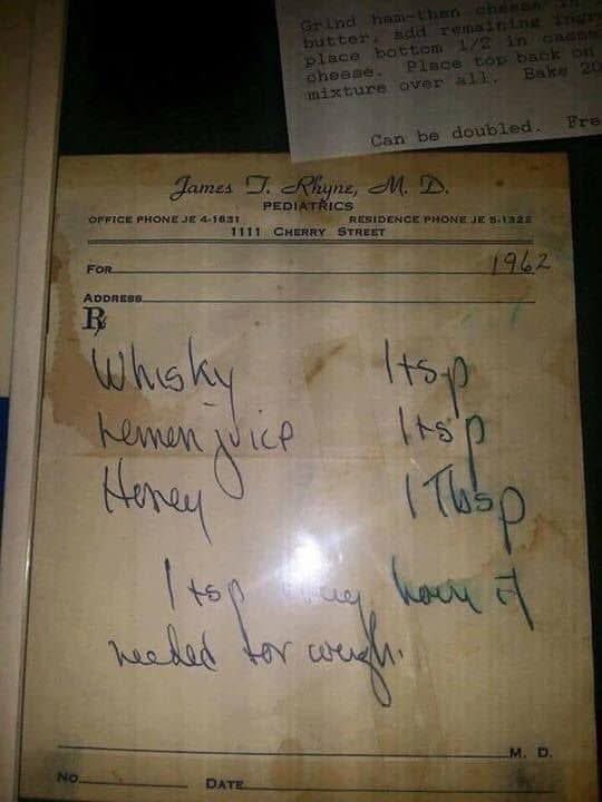 markeaster2's tweet photo. Here is a recipe from 1962 from a pediatrician. 😳😳😳 @WthrmnSlaughter @SydneyKSDK @ksdknews #flubomb #flu https://t.co/aE4MEcaAh0