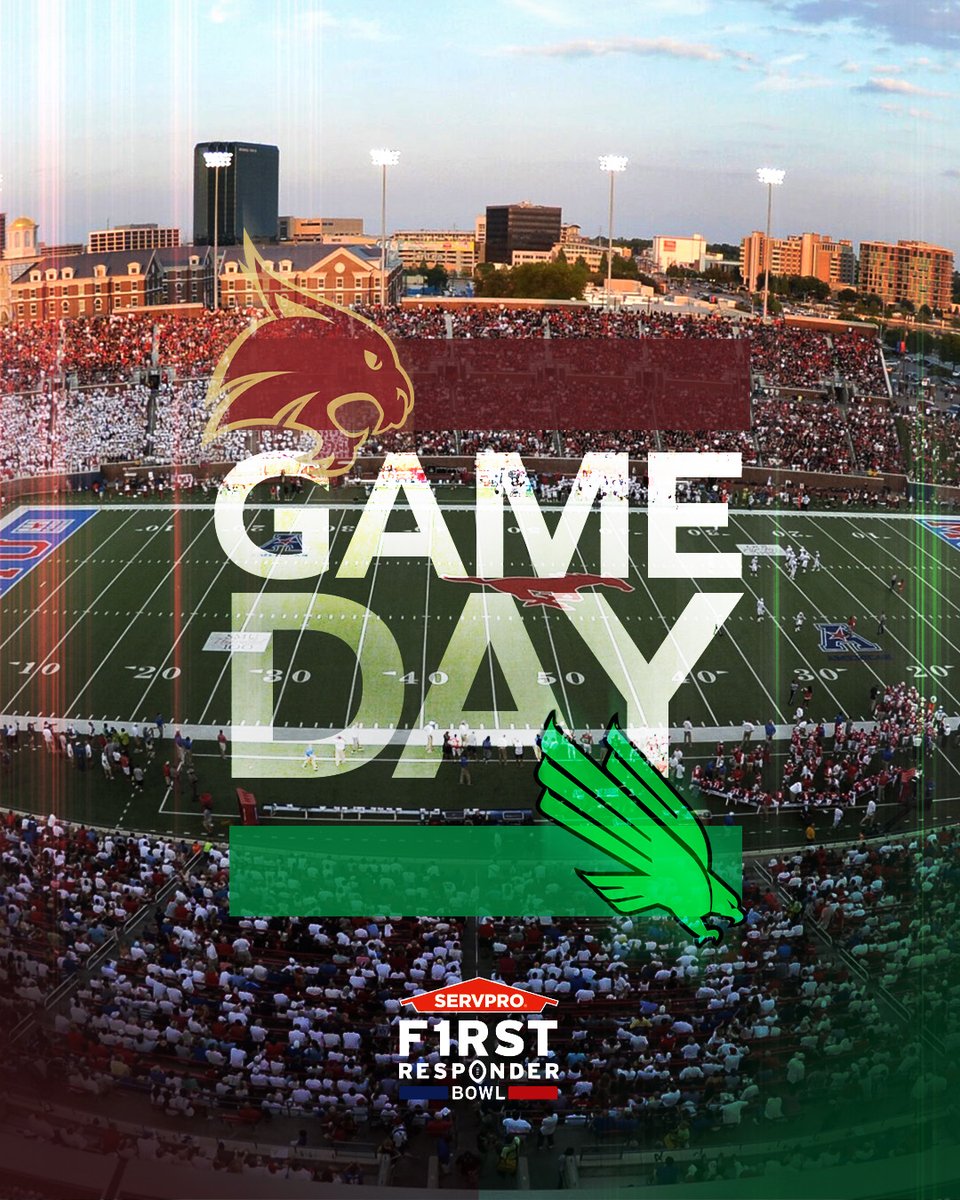 SERVPRO (@servpro) on Twitter photo We're gameday ready! Are you?! Tune in to @ESPN at 3:00PM CT to see <a href="/TXSTATEFOOTBALL/">Texas State Football</a> and <a href="/MeanGreenFB/">UNT Football</a> battle it out in the <a href="/FRBowl/">First Responder Bowl</a>. 🏈🚒🚑🚔 We're gameday ready! Are you?! Tune in to @ESPN at 3:00PM CT to see <a href="/TXSTATEFOOTBALL/">Texas State Football</a> and <a href="/MeanGreenFB/">UNT Football</a> battle it out in the <a href="/FRBowl/">First Responder Bowl</a>. 🏈🚒🚑🚔