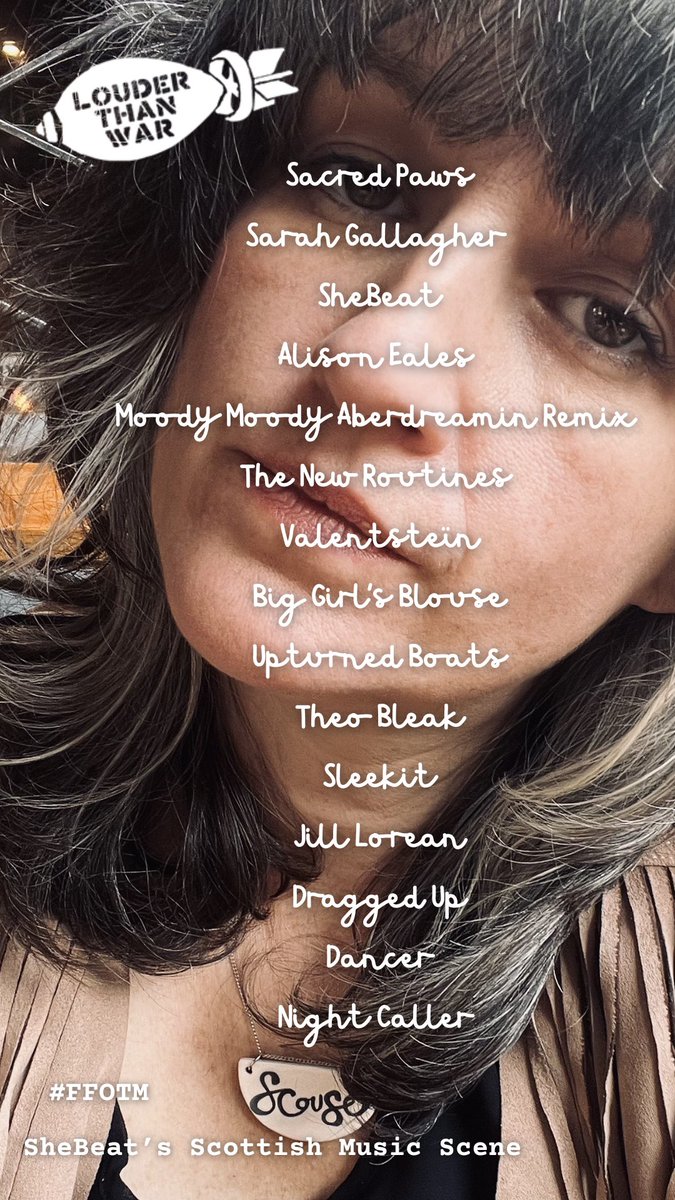 SheBeat (@shebeatmusic) on Twitter photo Today on <a href="/louderthanwar/">Louder Than War</a> Radio a new episode of my #scottishmusicscene show for your listening pleasure! 😎 Fab #NewMusicFriday playlist from Scotland with <a href="/sacredpawsltd/">Sacred Paws</a> <a href="/BigGirlsBlouse_/">Big Girl's Blouse</a> @jill_lorean <a href="/Dancerareaband/">Dancer</a> <a href="/UpturnedBoats/">Upturned Boats</a> <a href="/nightcallerband/">Nightcaller</a> & more! Mixcloud for catchup 📲 Today on <a href="/louderthanwar/">Louder Than War</a> Radio a new episode of my #scottishmusicscene show for your listening pleasure! 😎 Fab #NewMusicFriday playlist from Scotland with <a href="/sacredpawsltd/">Sacred Paws</a> <a href="/BigGirlsBlouse_/">Big Girl's Blouse</a> @jill_lorean <a href="/Dancerareaband/">Dancer</a> <a href="/UpturnedBoats/">Upturned Boats</a> <a href="/nightcallerband/">Nightcaller</a> & more! Mixcloud for catchup 📲