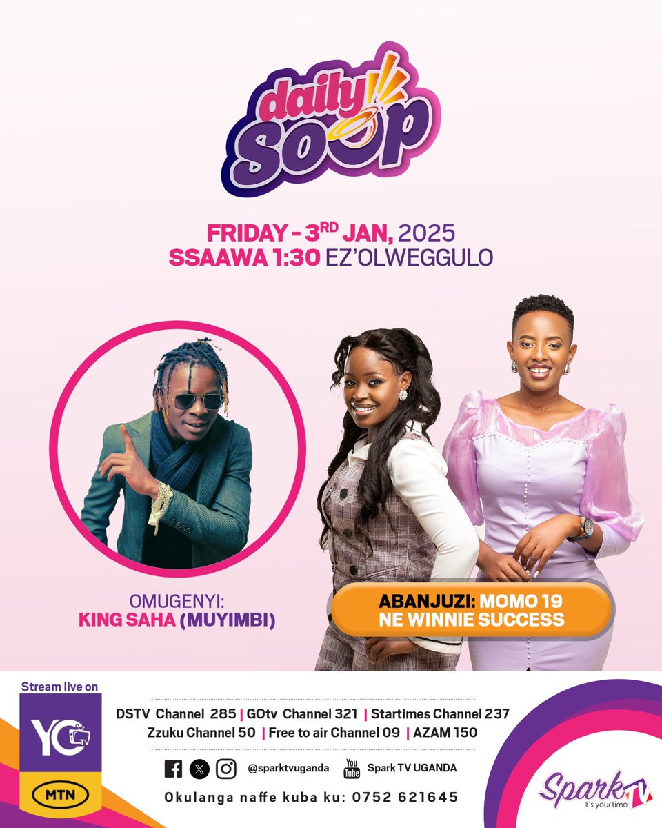 I will be live on <a href="/sparktvuganda/">SPARK TV</a> today evening at 7:30PM #24thJanLugogoCricketOval